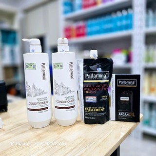 TINH DẦU DƯỠNG, DẦU HẤP, DẦU GỘI XẢ PALLAMINA COLLAGEN KERATIN 60ML, 500ML, 1000ML