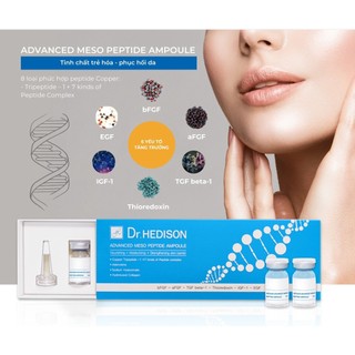 Tinh chất trẻ hoá-phục hồi da peptid fluid hedison, hộp 10x2ml