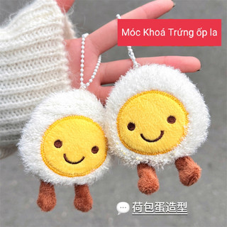 Móc Khóa Gim Cài Bằng Bông Giá Rẻ Hình Trứng Ốp Dễ Thương