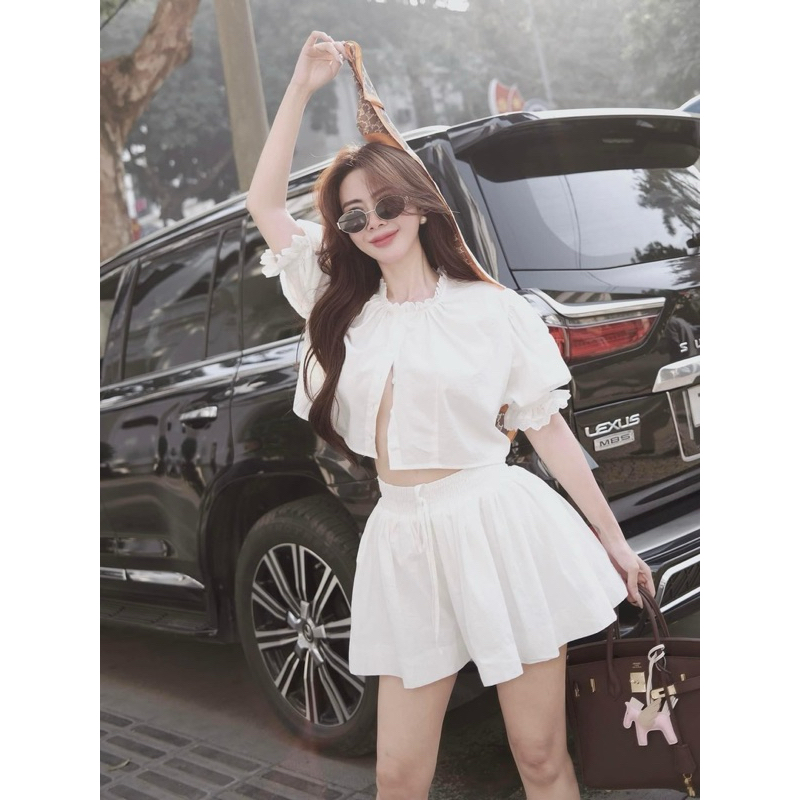 Set trắng tiểu thư dễ thương 𝐀𝐒𝐇𝐘𝐋𝐄𝐘