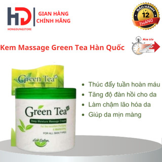 Kem massage mặt trà xanh green tea hàn quốc | kem massage green tea hũ 450g chuyên dụng trong spa tmv