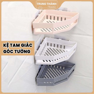 Kệ Góc Tam Giác Nhựa Dán Góc Tường Đa Năng Cho Bếp, Nhà Tắm Trung Thành Plastic
