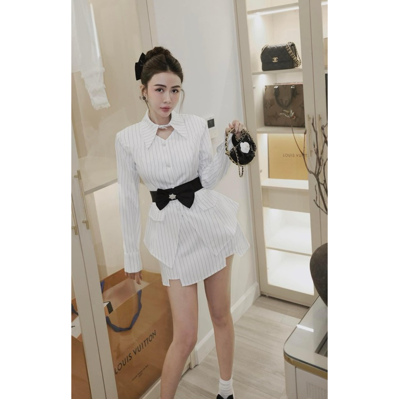 Set kẻ đai nơ 𝐋𝐀𝐑𝐈𝐒𝐀 𝐒𝐄𝐓  𝐀𝐒𝐇𝐘𝐋𝐄𝐘