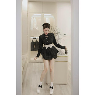 Set kẻ đai nơ 𝐋𝐀𝐑𝐈𝐒𝐀 𝐒𝐄𝐓  𝐀𝐒𝐇𝐘𝐋𝐄𝐘