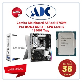 Combo mainboard asrock b760m pro rs/d4 ddr4 + cpu core i5 13400f tray