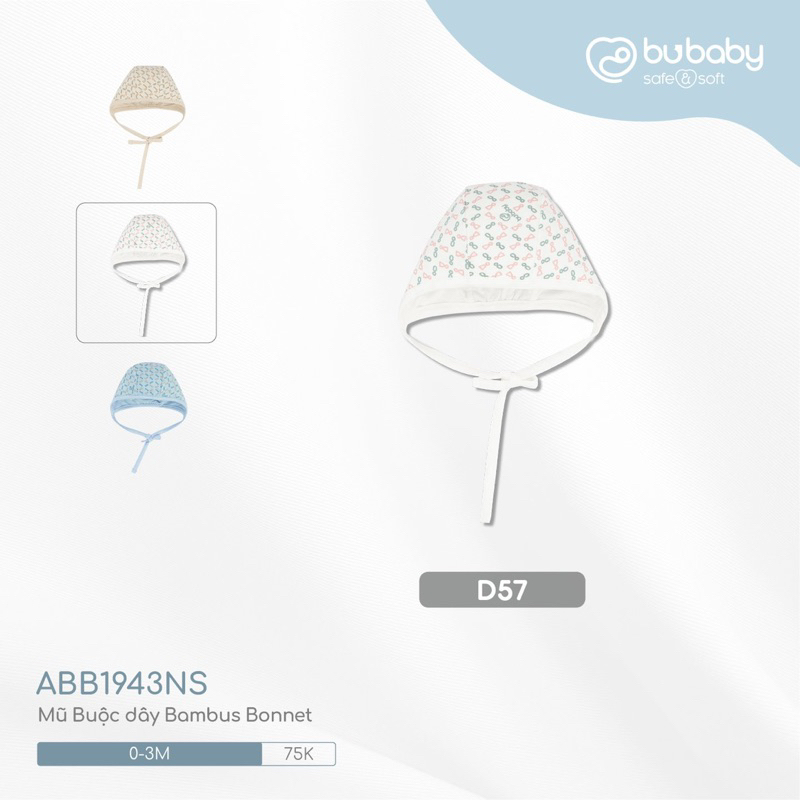 Phụ kiện sơ sinh Bu Baby : mũ Bu sơ sinh