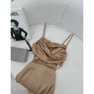 ‼️▪️ ĐẦM MIDI 2S CỔ ĐỔ XẺ ĐÙI KHOÉT EO 😍