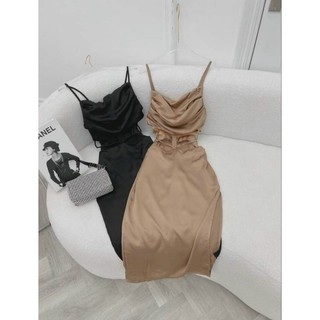 ‼️▪️ ĐẦM MIDI 2S CỔ ĐỔ XẺ ĐÙI KHOÉT EO 😍