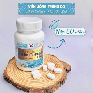 (Chính hãng) Viên uống trắng da, mờ nám tàn nhang White Collagen Plus + Kn.Lab 60 viên Hàn Quốc