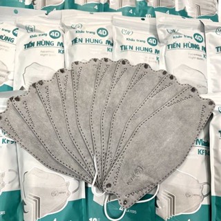 COMBO 100 Chiếc Khẩu trang 4D Kf94 TIẾN HÙNG MASK mix màu từ vải tự nhiên theo công nghệ Hàn Quốc chống bụi mịn.
