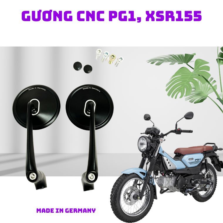 YamahaPG1 - KSGARAGE - Gương Tròn xoay 360 độ CNC [ Made in germany] BL2024