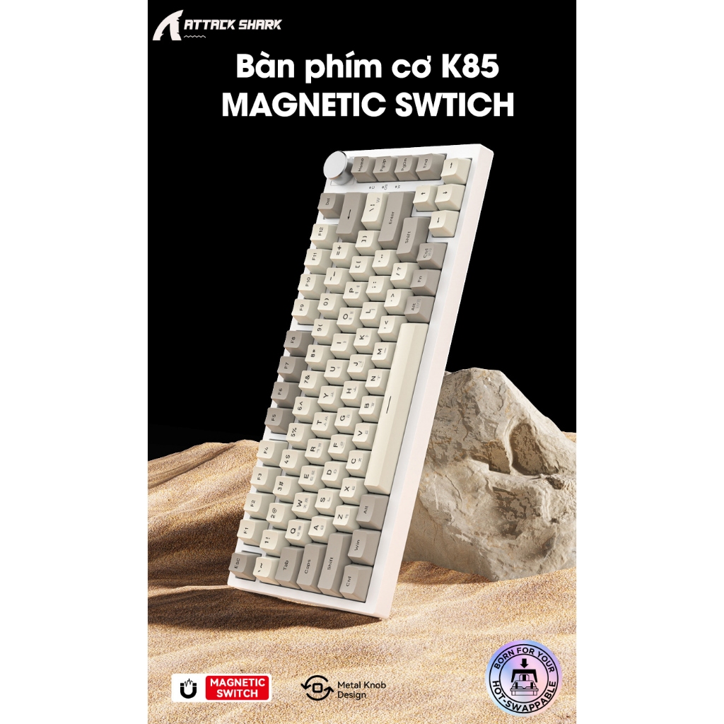 Bàn Phím Cơ K85 Chuyên GAME LED RGB Magnetic Switch Từ Tính, Tùy Chỉnh Lực Ấn Qua App, Hotswap | BigBuy360 - bigbuy360.vn