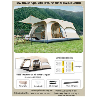 Lều 6- 12 người cao cấp, cực chất, cực sang chảnh, bản hot năm nay