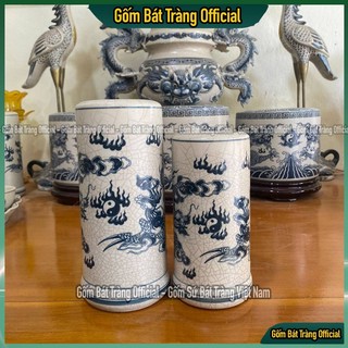 Lọ Đựng Hương, Ống cắm hương Bát Tràng Men Rạn Phỏng Cổ