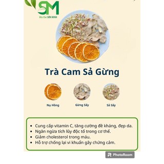 Trà cam sả gừng gói 10g - trà thảo mộc sơn minh