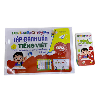 Sách - Combo Tập Đánh vần tiếng Việt Thẻ chữ cái tiếng Việt cho bé 4-6 tuổi phiên bản mới nhất 2022