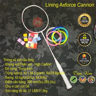 Vợt cầu lông Lining Axforce cannon / Bladex Spiral / Tectonic 1 (Căng sẵn kèm cước + bao + quấn cán)
