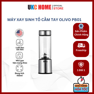 Máy xay sinh tố cầm tay olivo pb01 – xay được đá viên, sạc pin sử dụng không cần dây