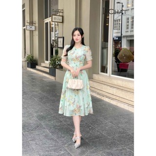 Váy hoa dáng xòe tiểu thư VH019