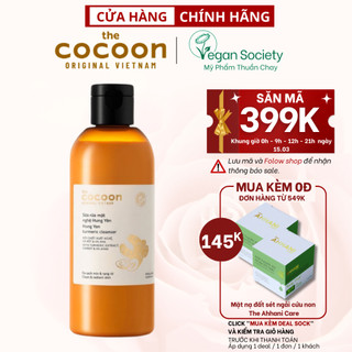 Bigsize - Sữa rửa mặt nghệ Hưng Yên Cocoon giúp da sạch mịn và rạng rỡ 310ml - Vegan Society - Mỹ phẩm thuần chay