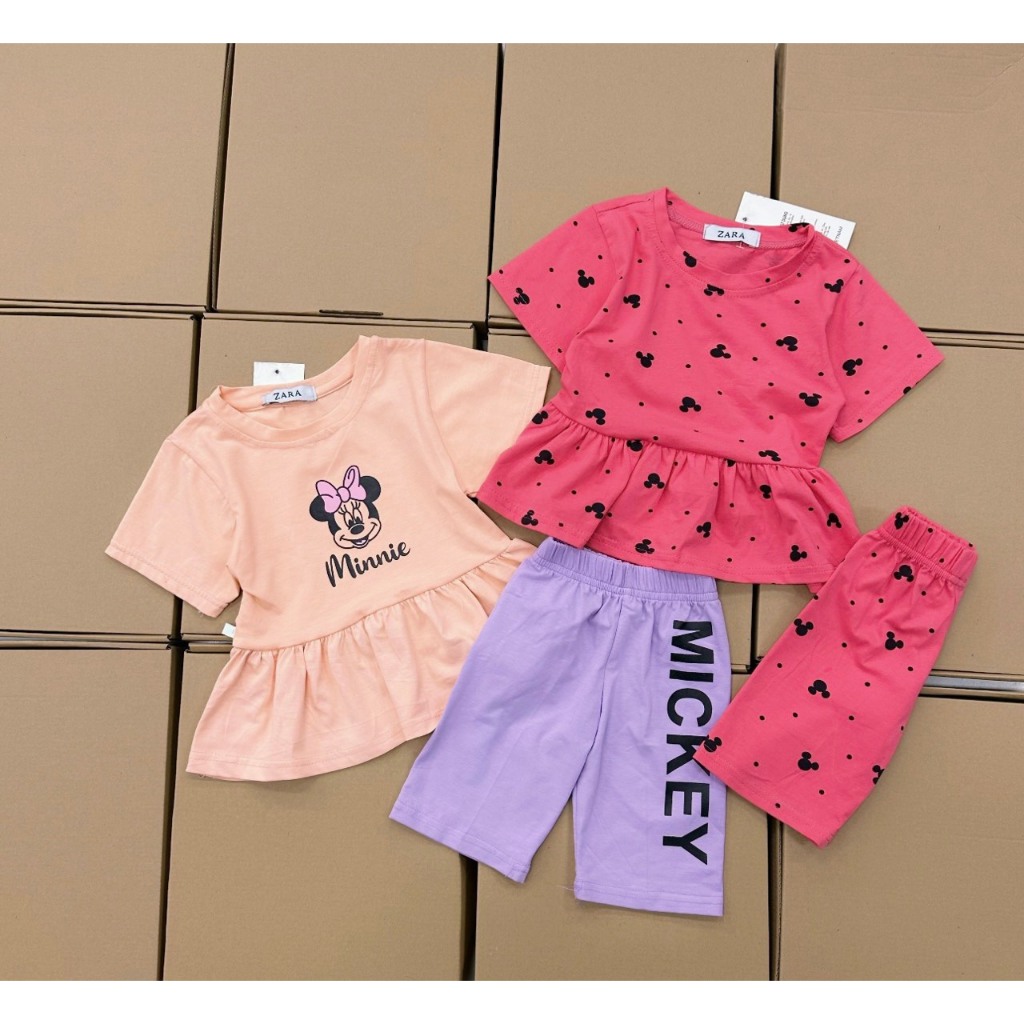 SET 2 BỘ MICKY CAM HỒNG MINNIE - A866