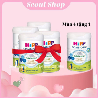 Combo 4 lon sữa hipp 800g bất kì tặng 1 lon sữa Hipp Organic 800g cùng loại