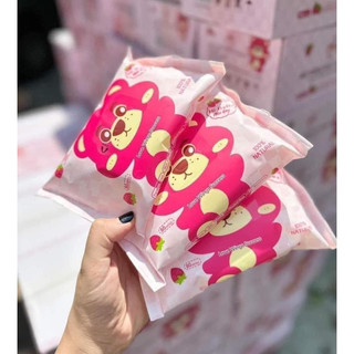 Giấy ướt, khăn ướt gấu dâu - 1 gói 80 tờ