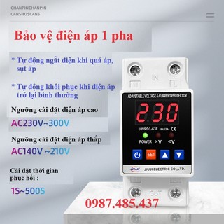 Thiết bị bảo vệ mất pha trung tính - bảo vệ quá áp, thấp áp 1 pha 2P 63A