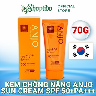 Kem chống nắng Anjo Hàn Quốc dưỡng ẩm, dịu nhẹ và bảo vệ da Professional SPF 50+PA+++ 365 Sun Cream 70g NPP Shoptido