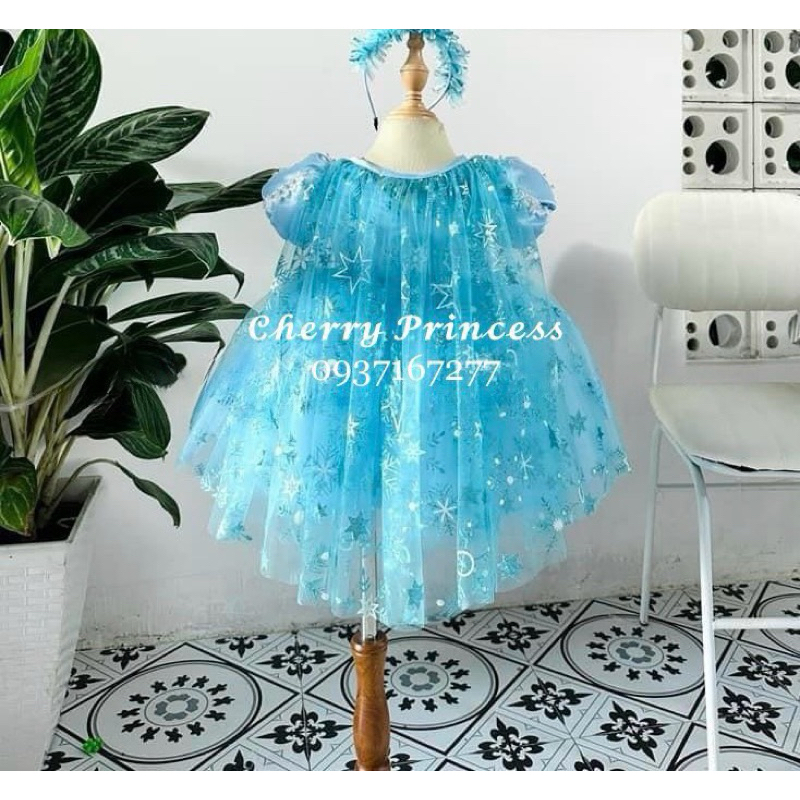 𝐄𝐋𝐀 𝐃𝐑𝐄𝐒𝐒 -Đầm Váy công chúa Elsa bé gái thiết kế cao cấp hàng loại 1