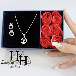 SET BỘ TRANG SỨC CAO CẤP -hai chi tiết mang đến cho phái nữ  svẻ đẹp hiện đại  sang trọng .Jewelry -HH-SV-0011