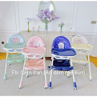 Ghế ăn dặm cao cấp honper có bánh xe gập gọn nằm được