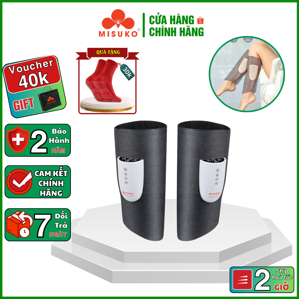 Máy massage bắp chân MISUKO F-701 [ BẢO HÀNH 24 THÁNG], matxa xung điện, masage xung điện, rung cao tần, nhiệt trị liệu