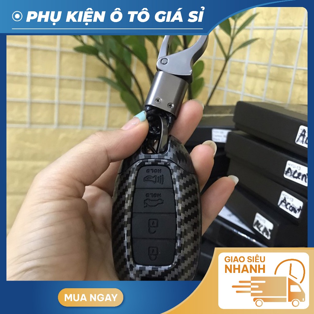 Ốp Chìa Khóa, Bọc Chìa Khóa Xe Huyndai Santafe 2019- 2023, Accent 2018- 2023, Kona 2018 - 2023, Elan