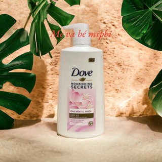 DẦU XẢ DOVE HOA SEN VÀ NƯỚC GẠO 610G Óng mềm tự nhiên giúp tóc khỏe đẹp