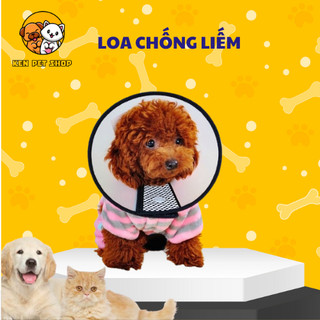 Vòng Đeo Cổ Chống Liếm Cho Chó Mèo Vòng Loa Chụp Cổ Bảo Vệ Chống Cắn Cho Thú Cưng - Ken Pet Shop