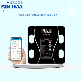 Cân Điện Tử sức khoẻ - Kết Nối Bluetooth Phân Tích Chỉ Số Cơ Thể Sạc USB Mẫu Mới 2024 (KIMHOA STORE)