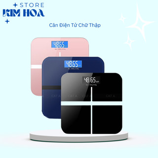 Cân Điện Tử Hình Chữ Thập Màn Hình Led Kính Cường Lực Tối Đa 180kg Chính Hãng( KIMHOA STORE)