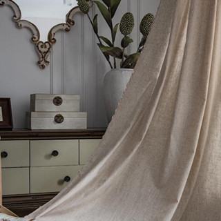 (DÁN TIỆN LỢI_CAO 1M-1M5-2M) Rèm cửa vải thô mộc trơn, họa tiết vintage. rèm cửa sổ decor trang trí nhà cửa