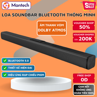 Loa Thanh Soundbar Vi Tính Bluetooth Để Bàn Mantech D01 Âm Thanh Sống Động Chân Thực Hiệu Ứng Rạp Chiếu Phim Vòm 8D