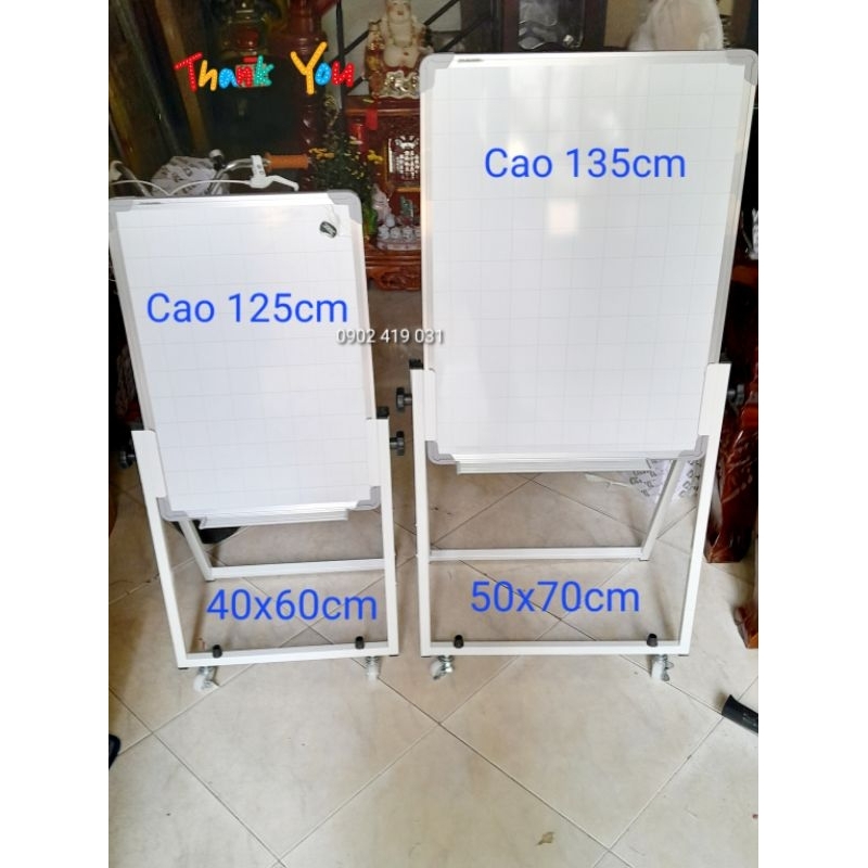 Bảng viết có chân đẩy, gấp gọn  # TẶNG KÈM: Bút, Bông Lau Bảng, Nam Châm.