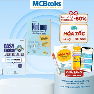 Sách - Combo Mindmap English Vocabulary Và Easy English Conversation - Kèm App Học Online.