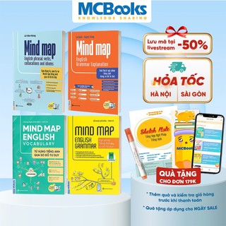 Sách - Bộ 4 Cuốn MindMap English Tự Học Tiếng Anh Cho Người Mới Bắt Đầu MCBooks (Lẻ Tùy Chọn)