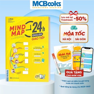 Sách - Mindmap 24h English - Giao Tiếp Tiếng Anh Bằng Sơ Đồ Tư Duy - Học Kèm App Online