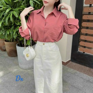 Sét áo lụa váy kaki cao cấp siêu xinh DS