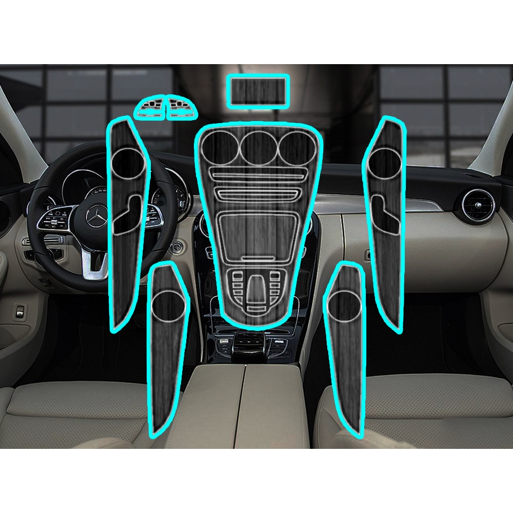 MERCEDES C180 2020-2021 Dán nội thất ô tô PPF TPU trong suốt chống xước tự phục hồi vểt xước cũ