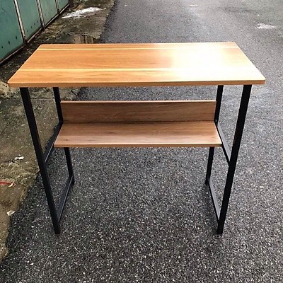 Bàn Làm Việc Chân Sắt ✨MIỄN SHIP✨ Kèm Kệ Lửng Để Đồ Tiện Lợi Hết Ý | BigBuy360 - bigbuy360.vn