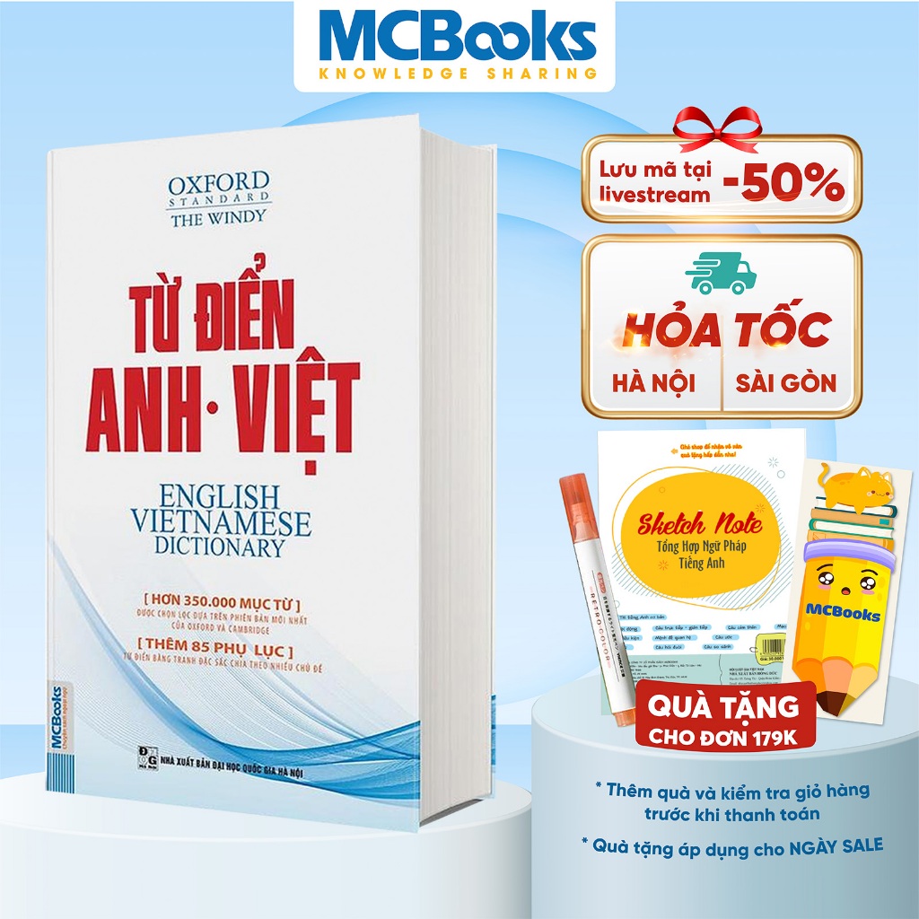 Sách - Từ Điển Anh VIệt Phiên Bản Bìa Mềm Màu Trắng - Giải Nghĩa Đầy Đủ Ví Dụ Phong Phú | BigBuy360 - bigbuy360.vn