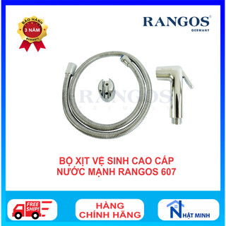 Vòi xịt vệ sinh cao cấp kèm dây và đế cài Rangos RG-607