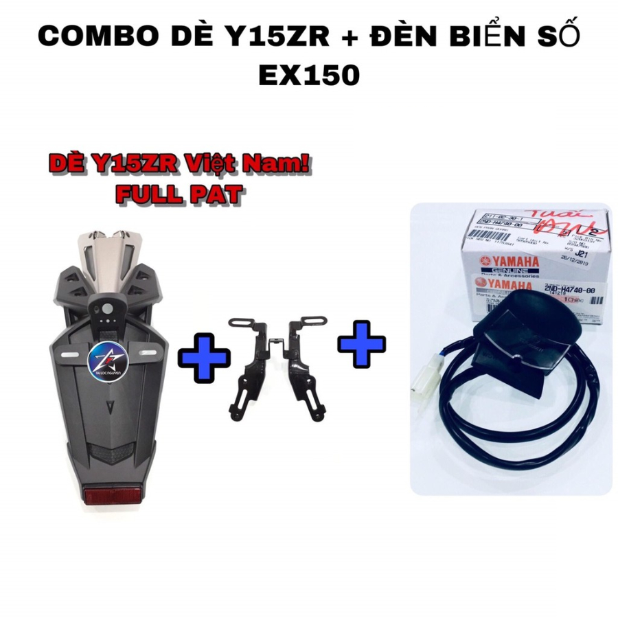 COMBO DÈ Y15ZR VN FULL PAT + ĐÈN SOI BIỂN SỐ EXCITER150